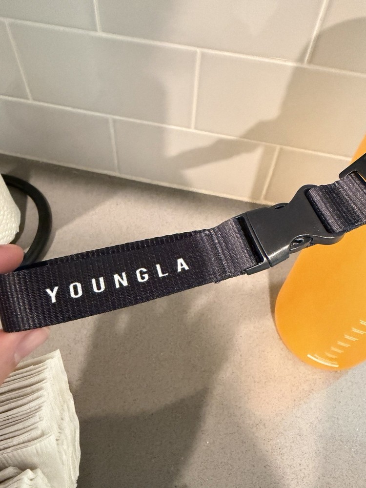 YoungLA Water Bottle Yellow Plastic EUC