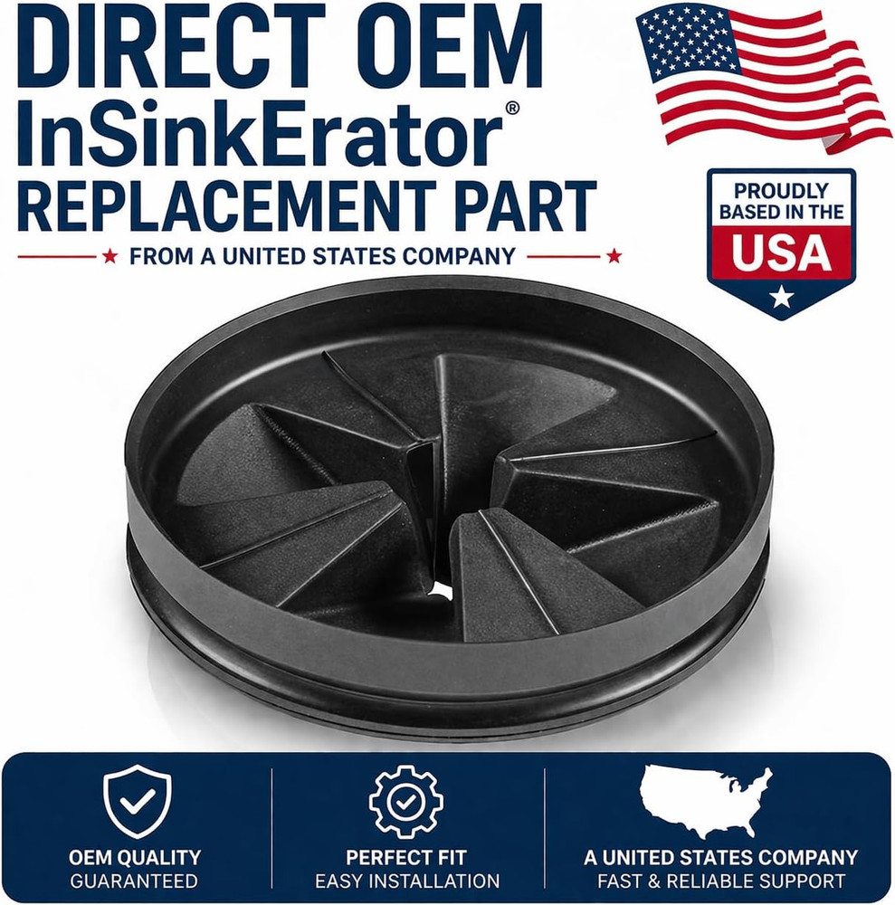 Replacement for Insinkerator Antimicrobial Quiet Collar Sink Baffle Part# QCB-AM