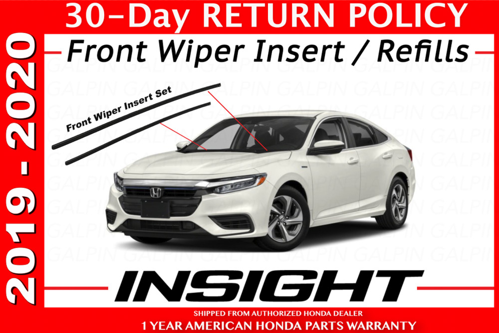 Genuine OEM Honda Insight 2019 - 2022 Wiper Rubber Insert Pair Front Inserts Set
