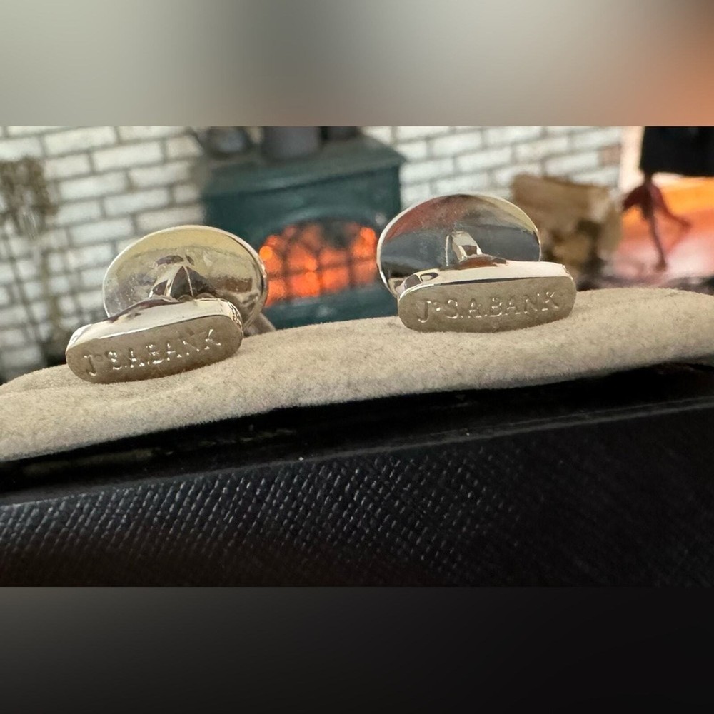 Jos. A. Bank Black and Silver Cufflinks