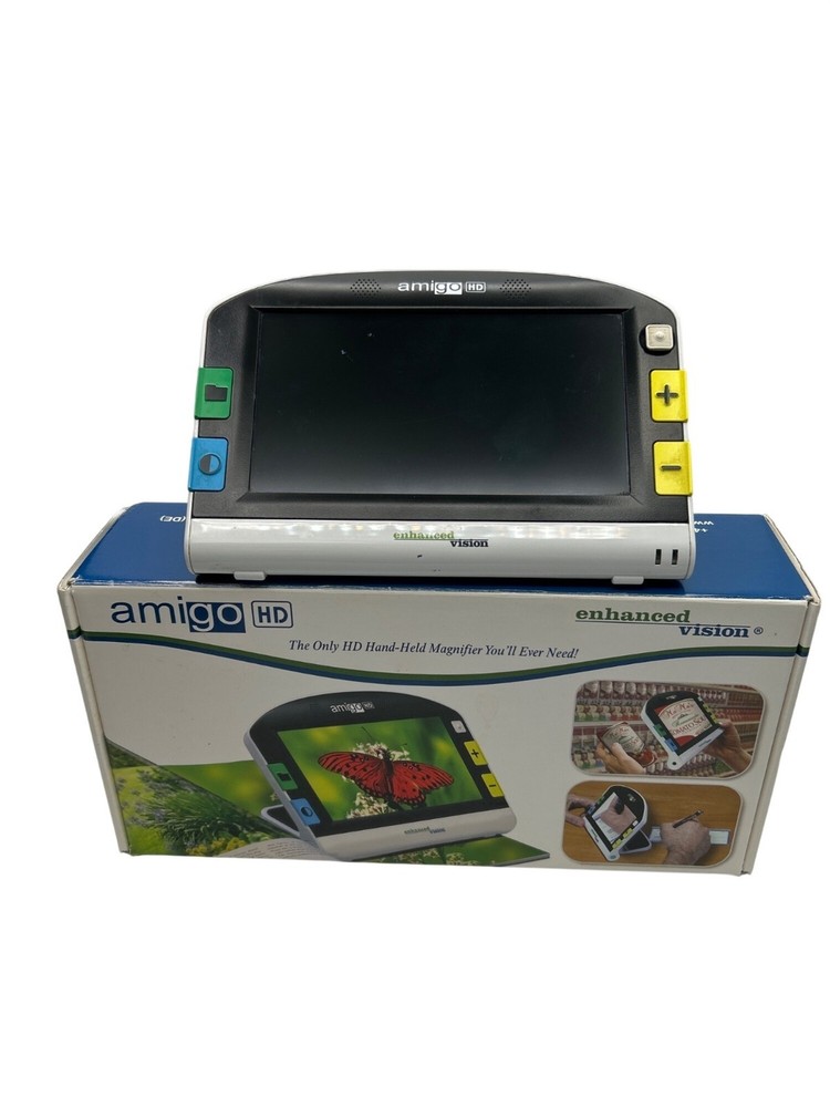 Amigo HD Enhanced Vision Handheld Digital Magnifier 7" LCD Tested