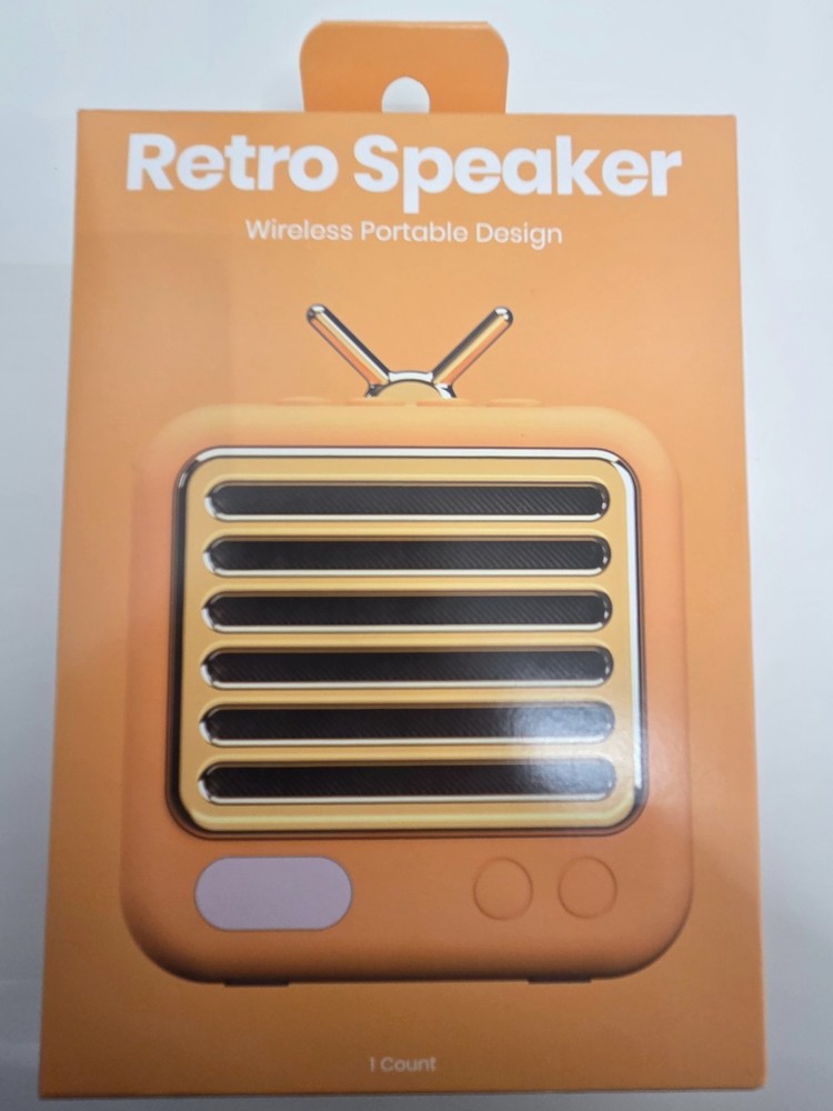 GEMS Retro Speaker - Orange: Portable Micro USB Rechargeable Speaker