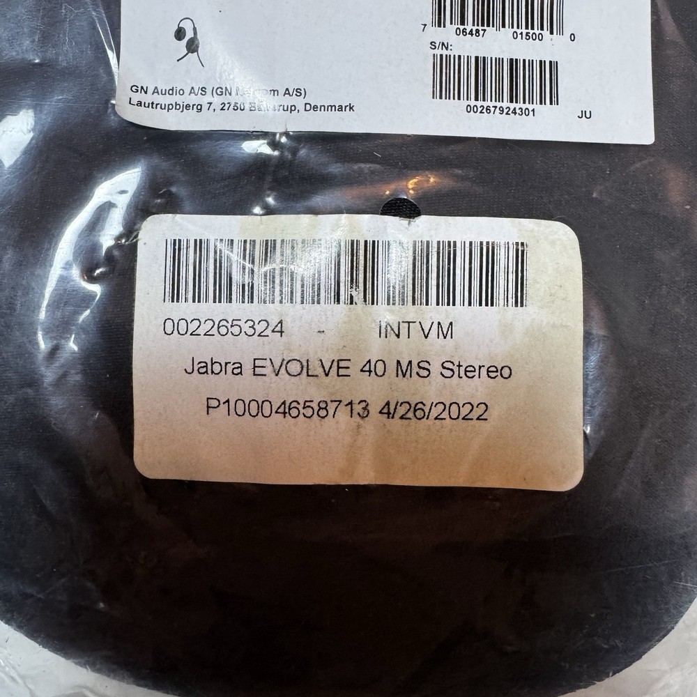 Jabra Evolve 40 MS Stereo USB Headset w/ Case Corded