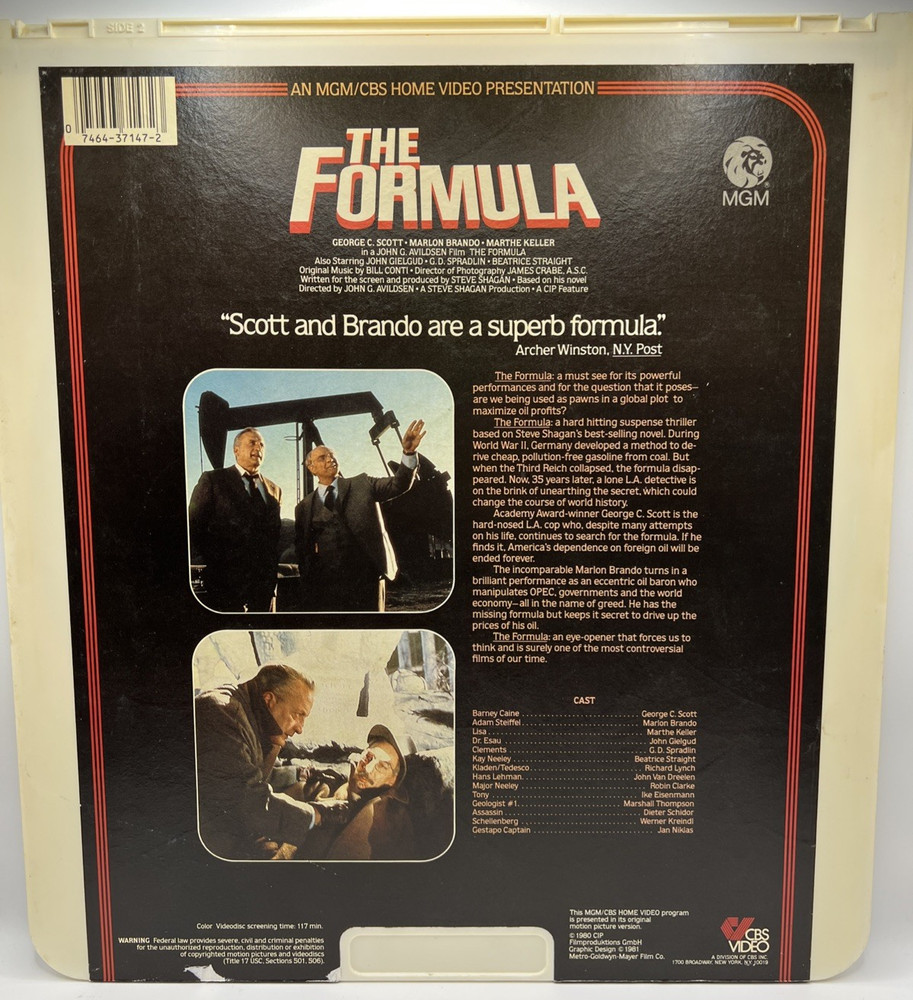 The Formula CED RCA SelectaVision VideoDisc