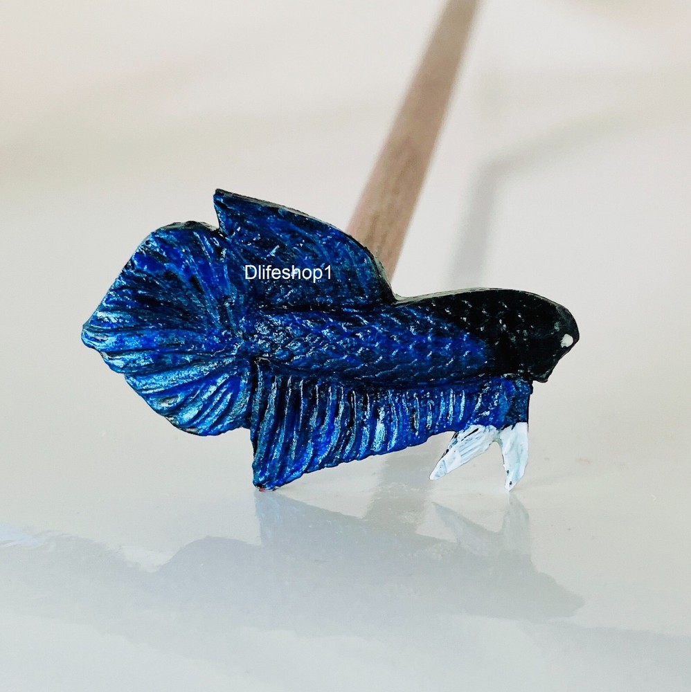 Beautifully Hand Painted Betta Flare ,Trainer Stick Exercise Betta Fish Heathy