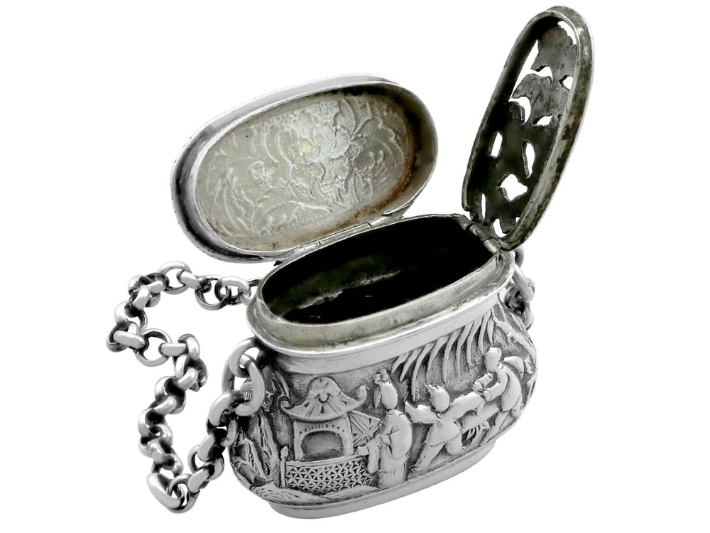 Antique Chinese Silver Vinaigrette