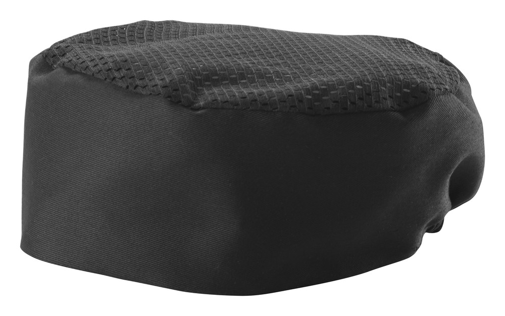 Ventilated Pillbox Hat, 3.5"H, Black,Regular Size (48 Each)