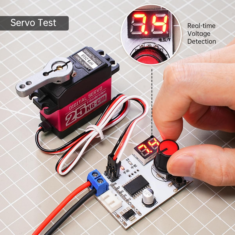 RC Digital Servo Tester 1 Channels Motor Servo Controller Centering Tool with Ov