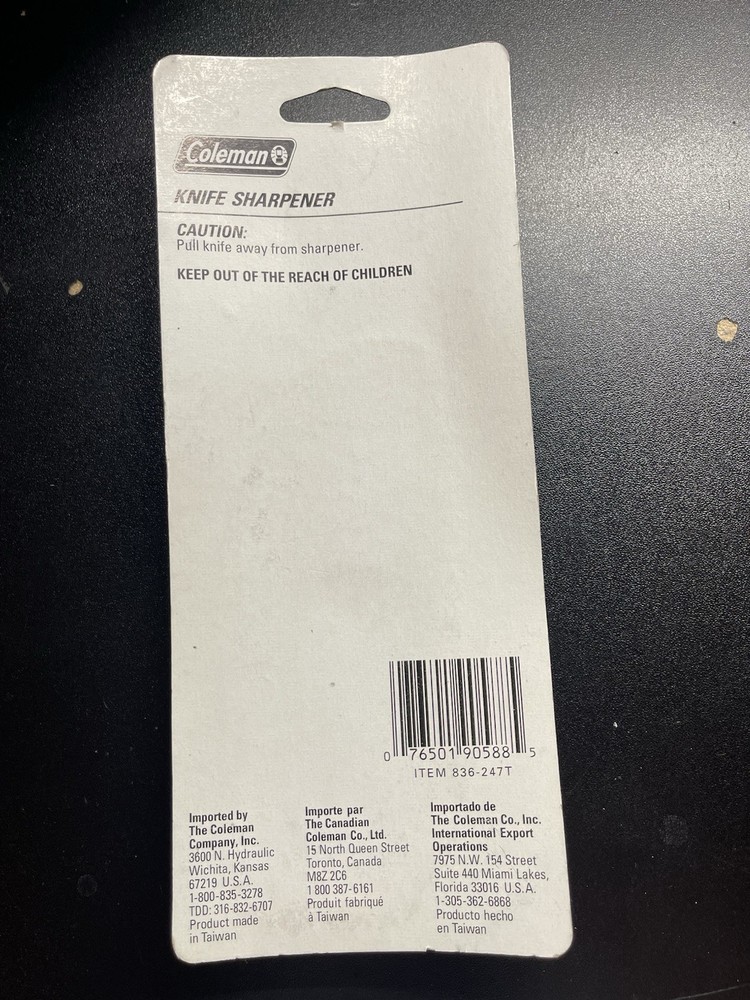Coleman Knife Sharpener - New - Never Used (B4)