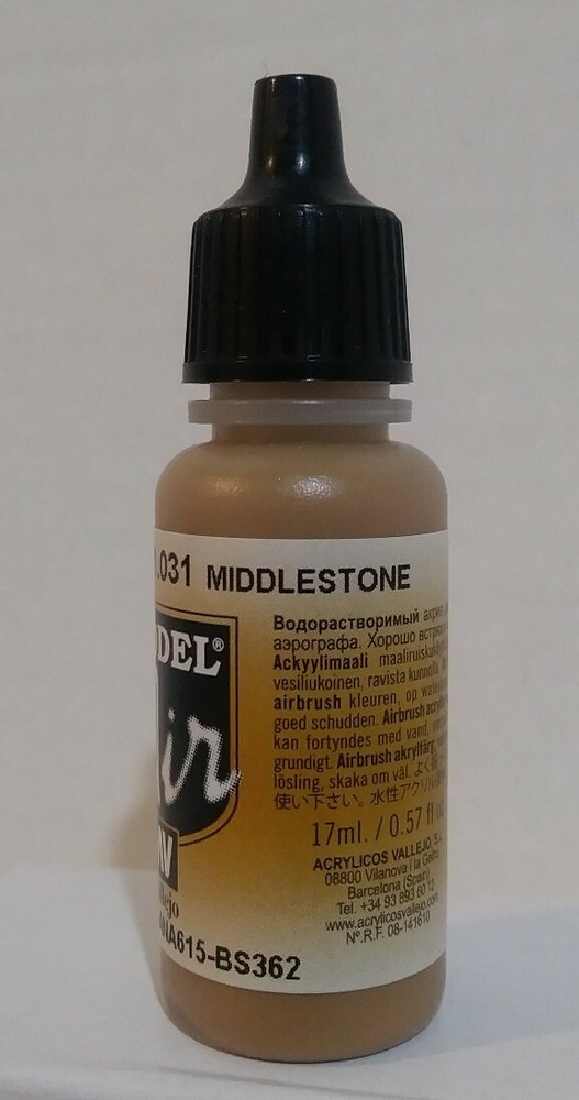 Vallejo Model Air 71.031, Middle Stone. 17ml.