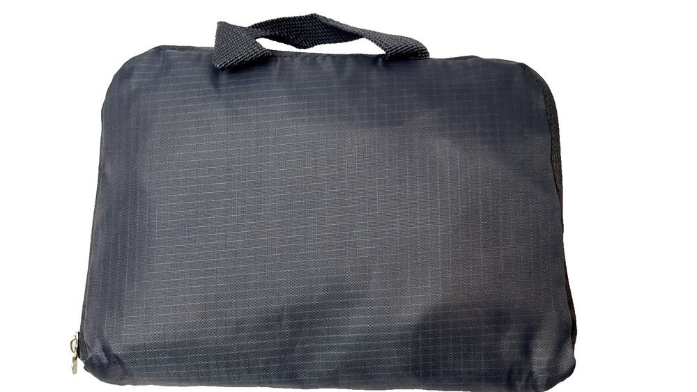 NYLON FOLD-ABLE LIGHTWEIGHT WATERPROOF TRAVEL BACKPACK GRAY