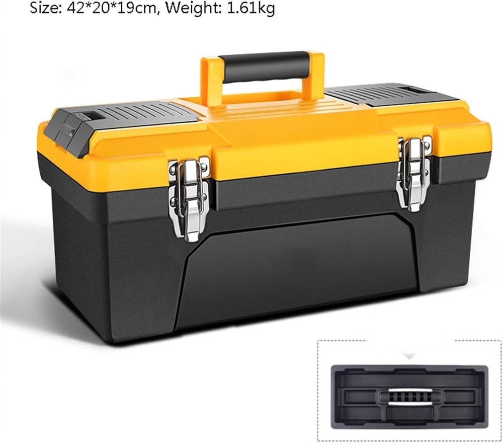 Tool Storage Portable Tool Box Lockable Storage Tool Box Organizer with Remova