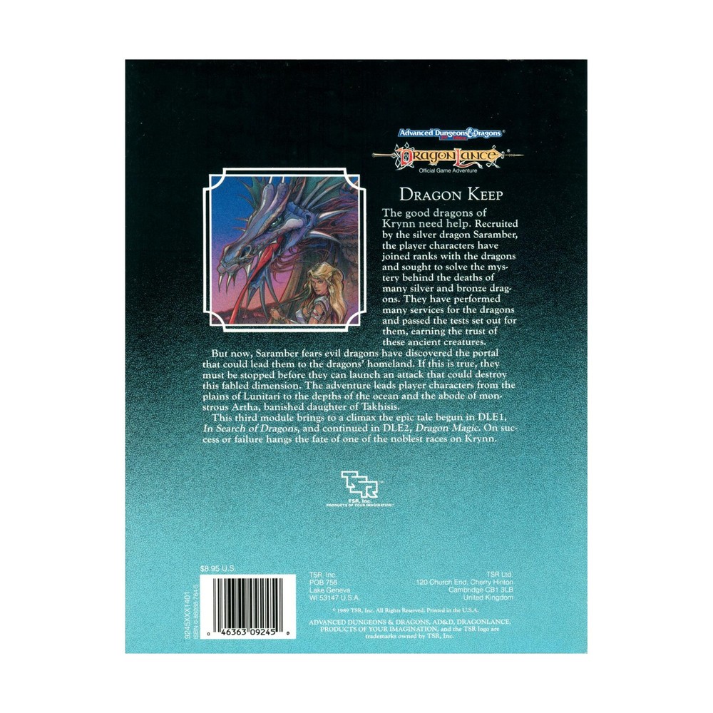 TSR Dragonlance Dragon Keep EX