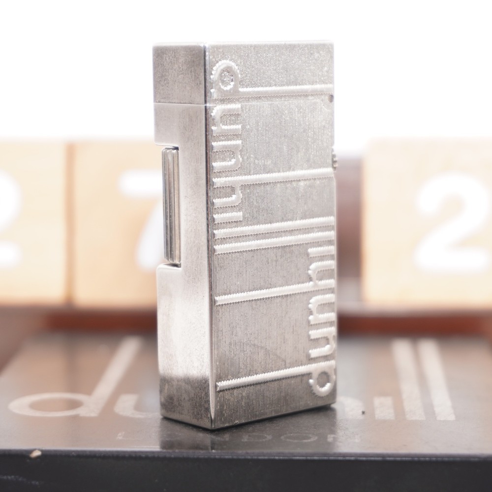 Dunhill Mini Lighter Silver _ Signature _Ultrasonically Cleaned_Working