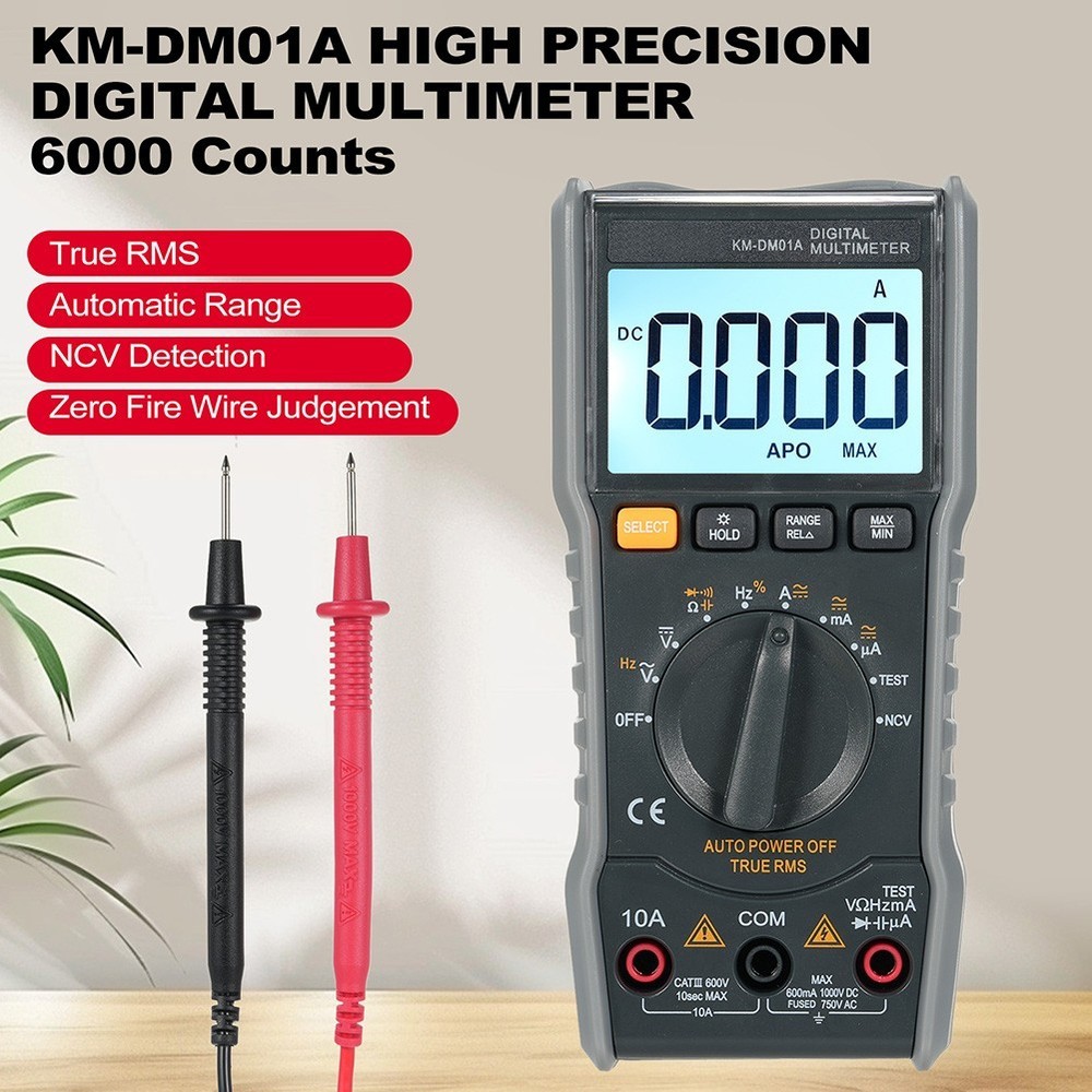 KM-DM01A 6000-Count Multifunctional Meter for Voltage Current and Diode Test