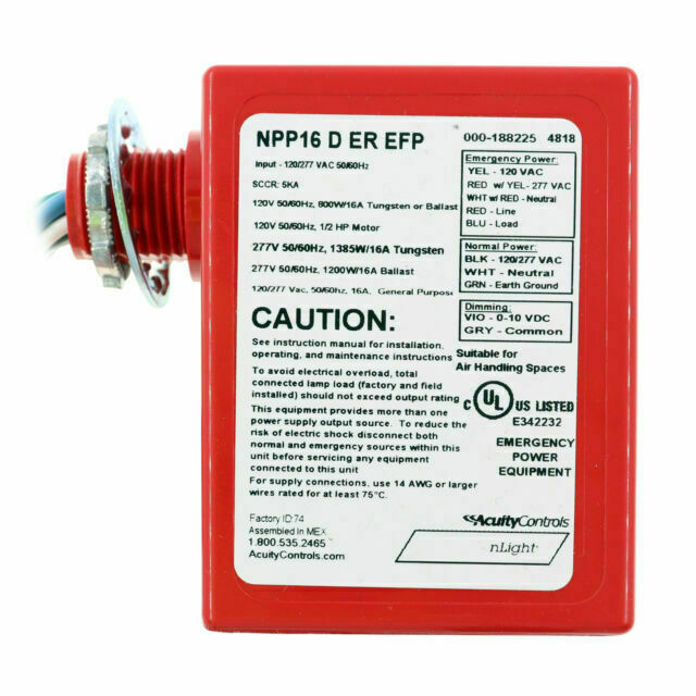 Sensor Switch Motion Detector Relay (NPP16-D-ER-EFP)