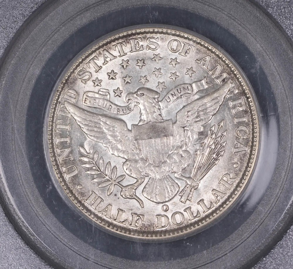 1907 O Barber Half Dollar PCGS AU-50 OGH