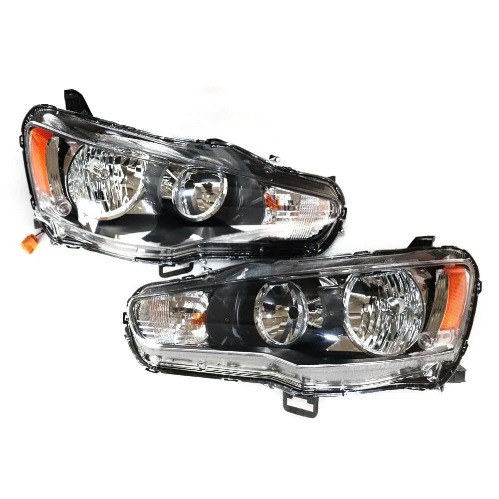 Front Halogen Headlights Assembly Left+Right Side for 2008-2017 Mitsubishi
