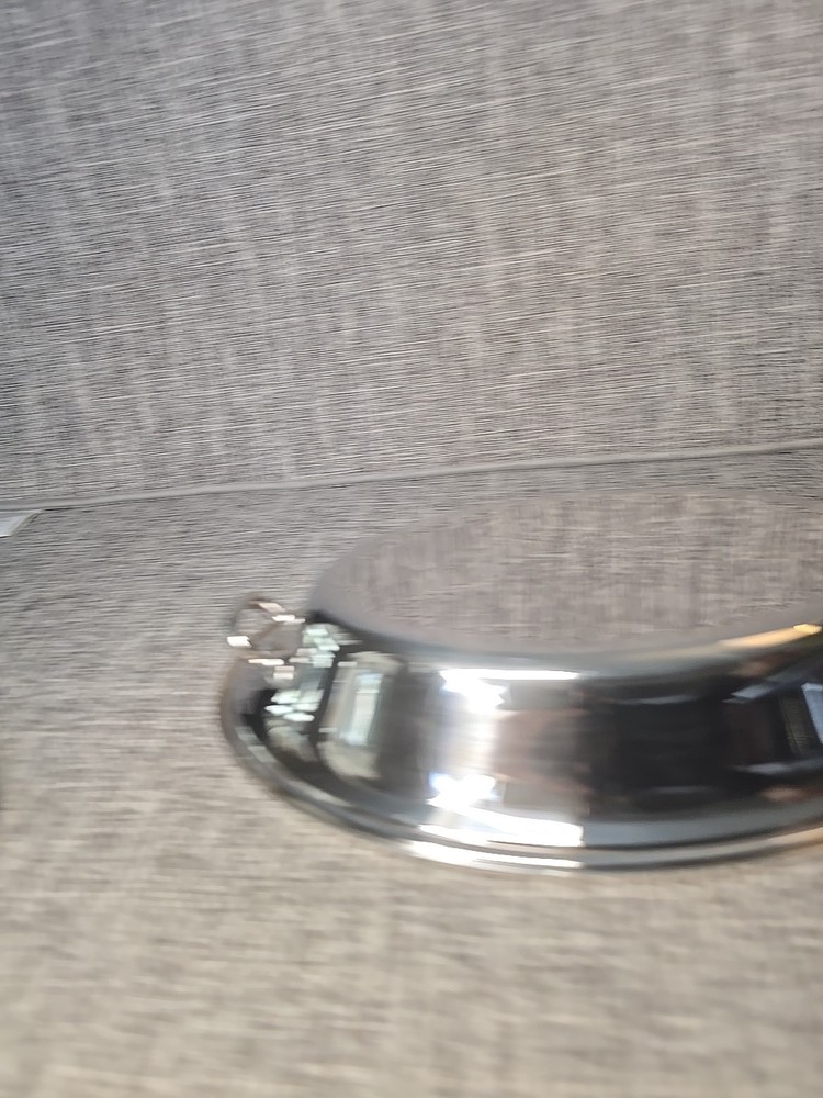 Silver Shallow Server With Handles, Unmarked, Oval, 10.25" Long
