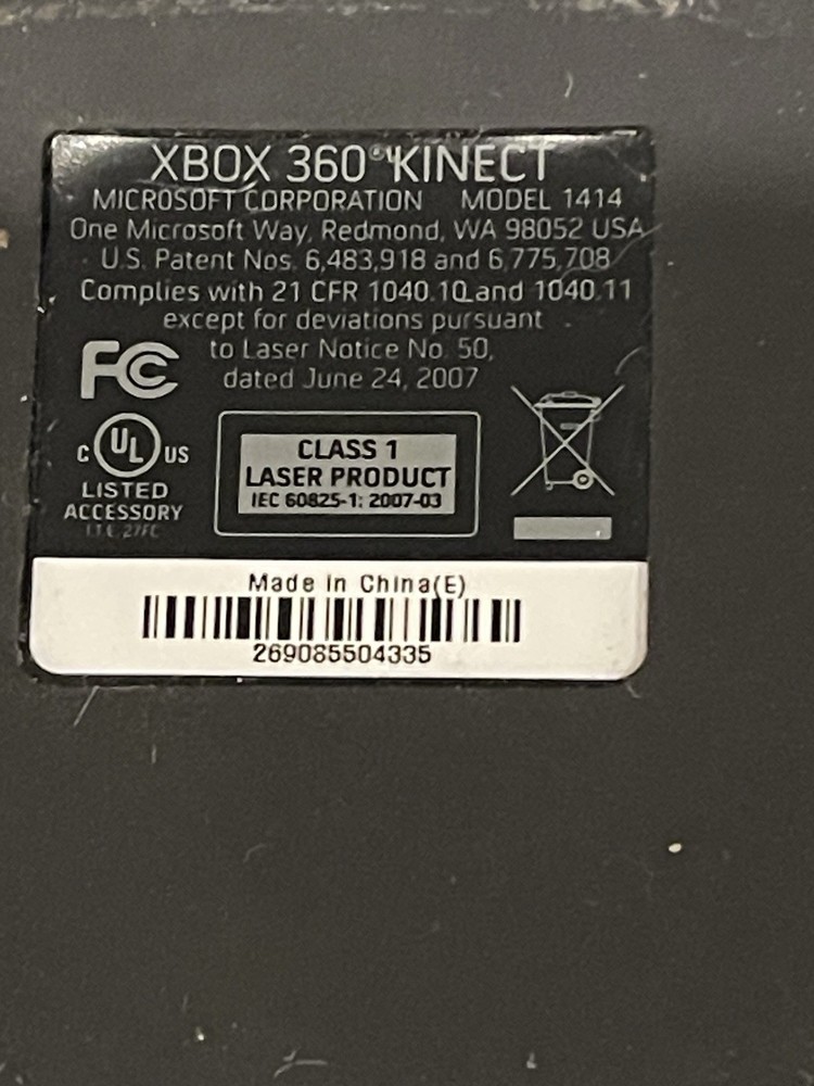 Microsoft Xbox 360 Kinect Motion Sensor Bar 1414