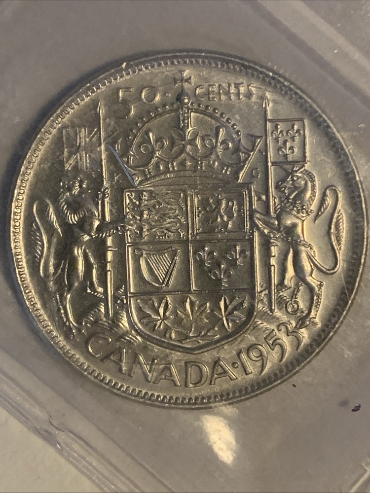 1953 NSF LD Canada 50 cents - Silver