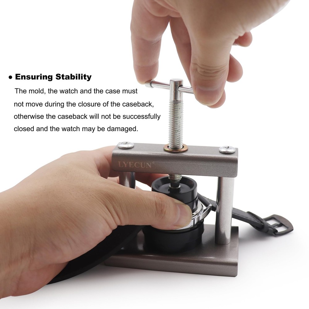 LYECUN Watch Press Tool, Crystal Press, Back Case Closer for Closing the...