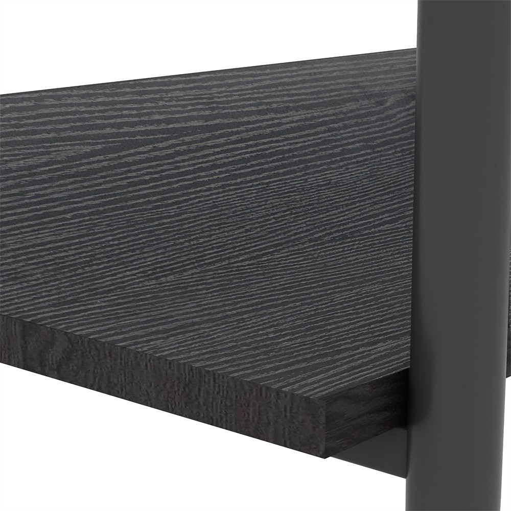 Gray Bilayer Tempered Glass Rectangular Have Storage Shelf Function Coffee Table