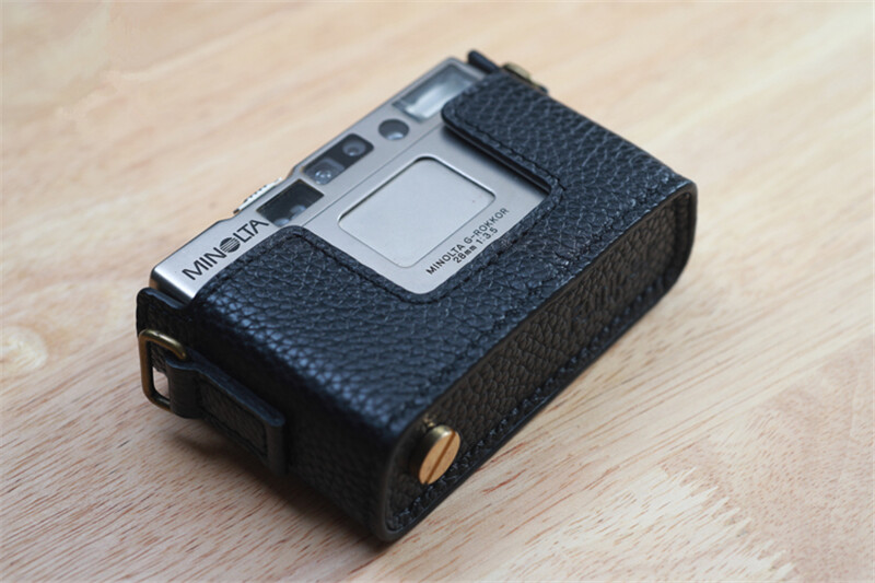 Funper Handmade Minolta TC-1 Camera Half Case Genuine Leather Protective Cover