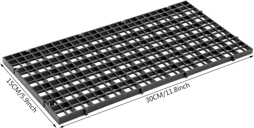 Aquarium Fish Tank Bottom Isolation 4 Pcs, Plastic Egg Crate Grid Divider Tray E