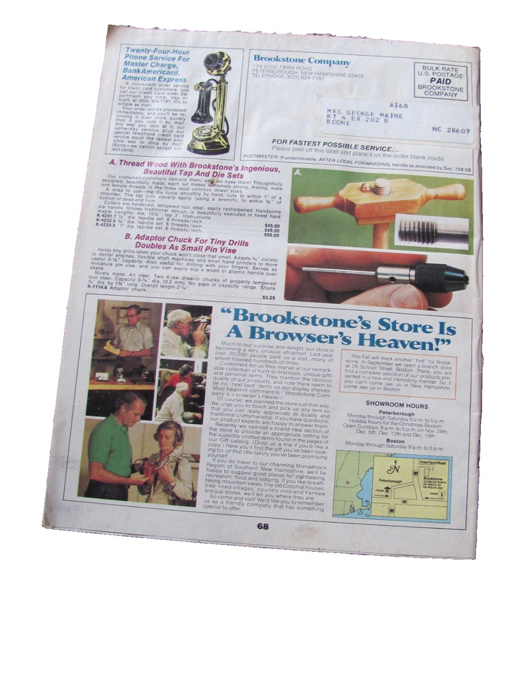 1976 Brookstone Hard-to-Find Tools catalog