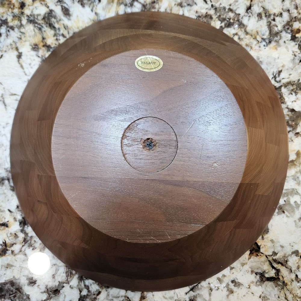 Walnut Nut Bowl 12" With Hole For Tools. Tools Not Included.