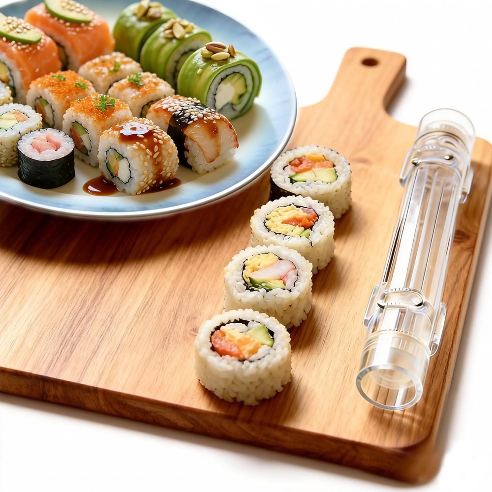 Clear Sushi Bazooka – Easy Making Kit for Beginners & Large,