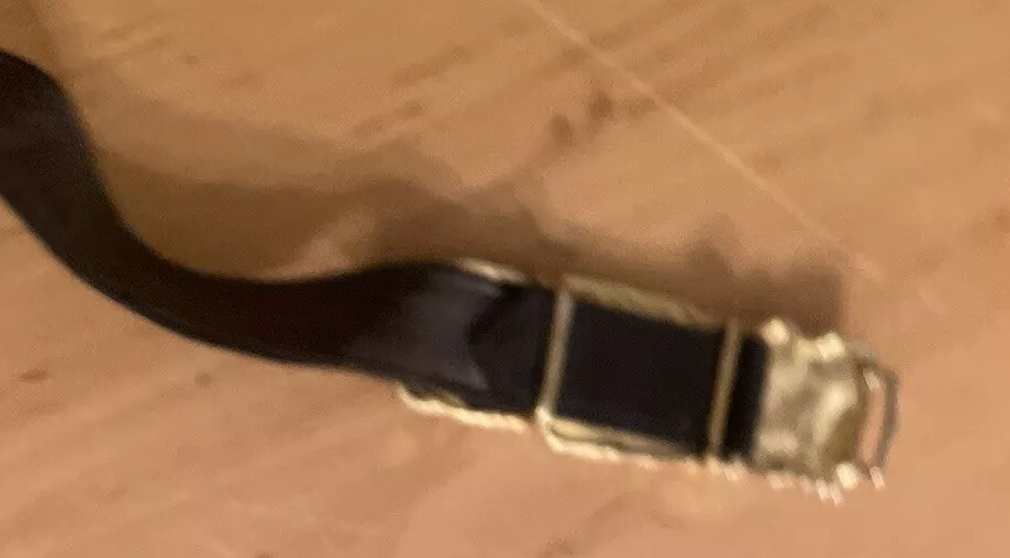 Brutalist Designer Belt Brass Leather 409 Adjustable