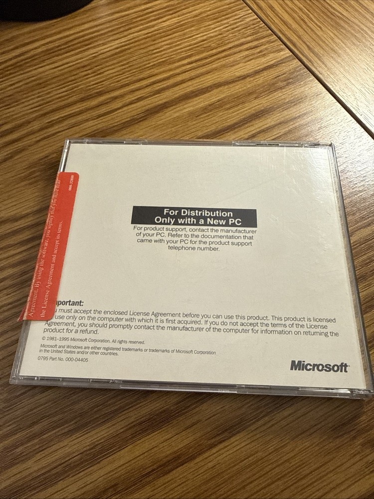 Microsoft Windows 95 Second Edition Installation CD ~ Disc Only