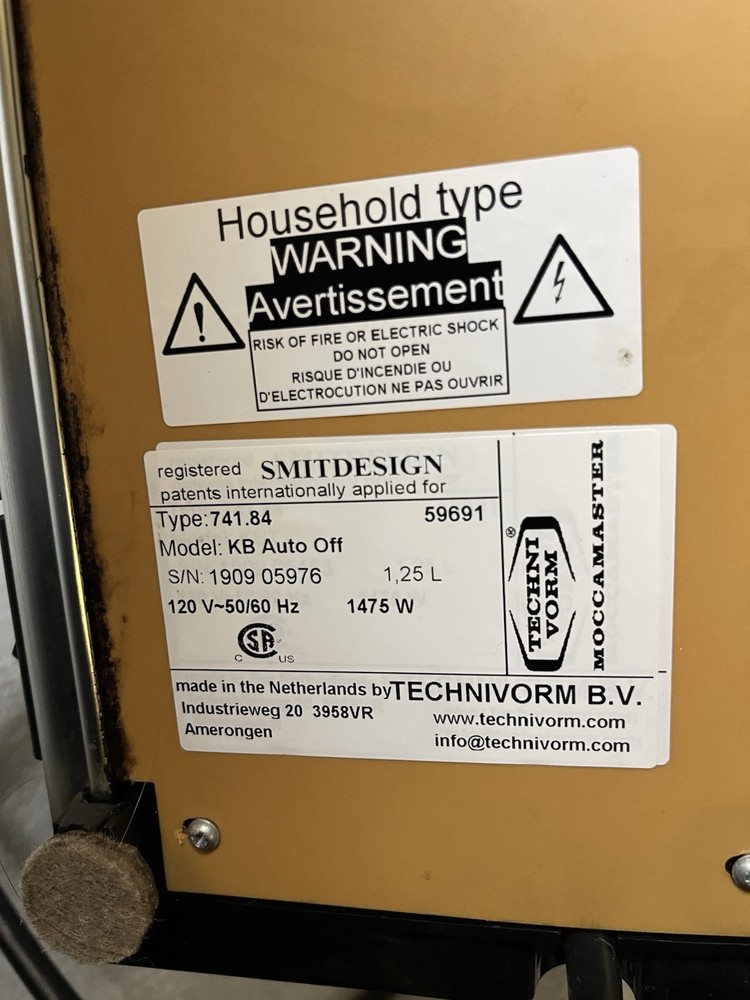 Technivorm Moccamaster Coffee Maker (READ)