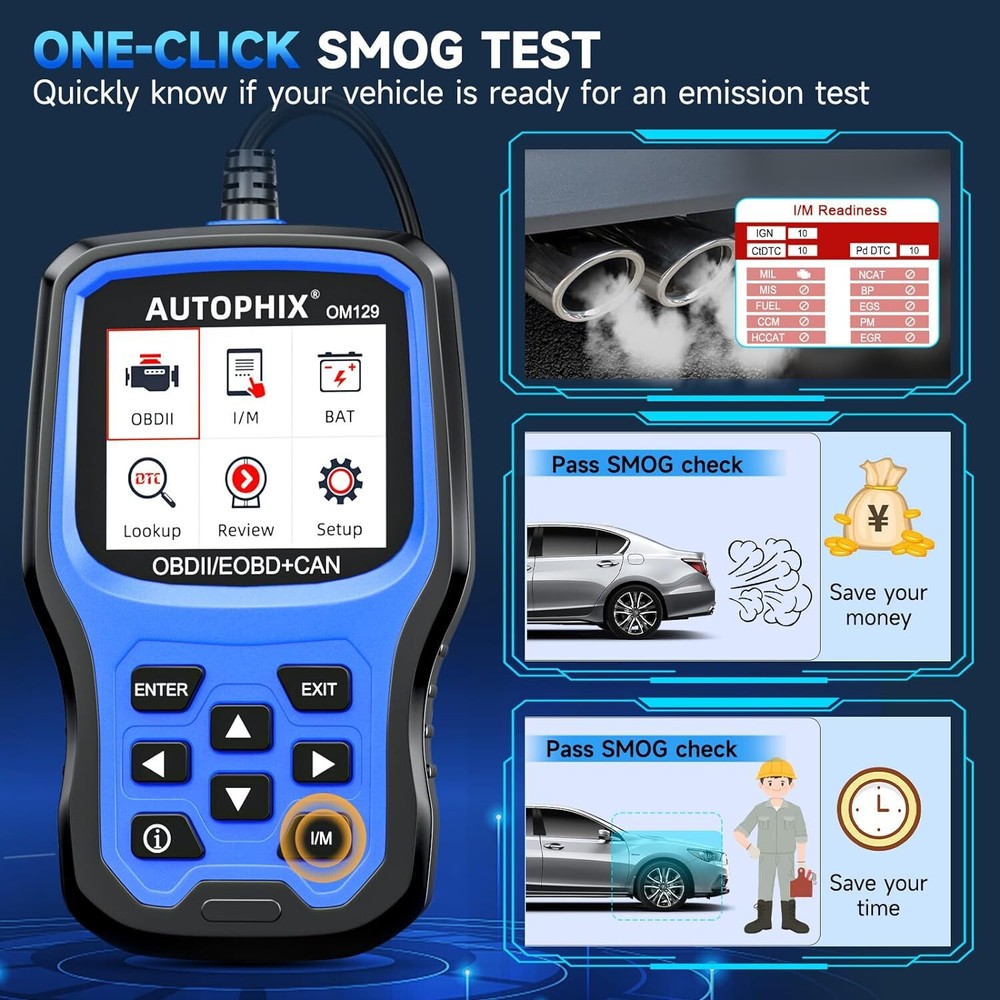 OBD2 Code Reader Automotive Scanner Check Engine Fault Diagnostic Battery Test