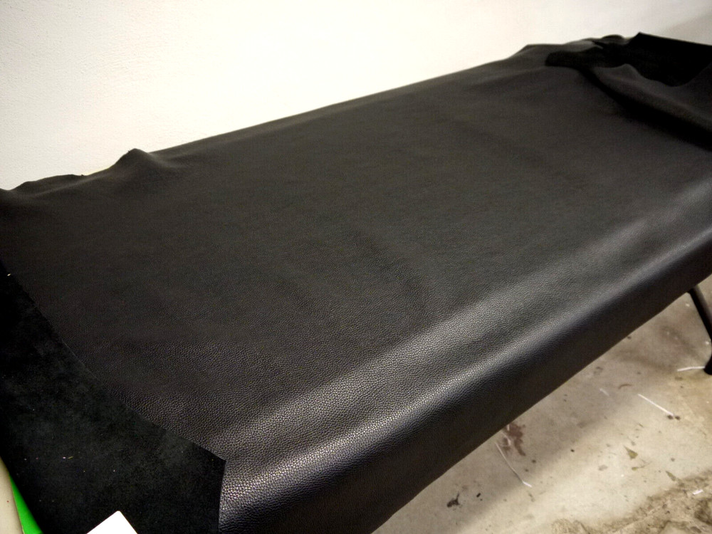 Black Pebbly Leather Hide. 24 SQF Top Quality.