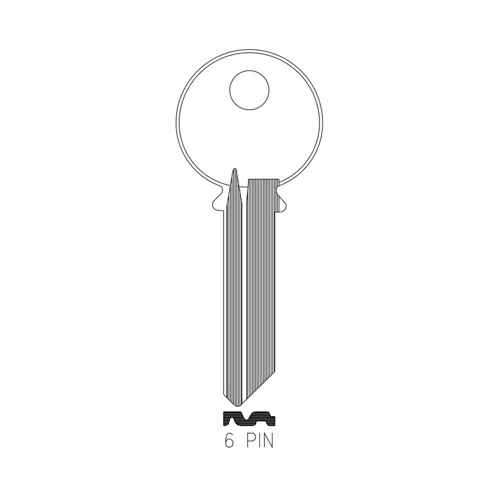 998SA Key Blank – Nickel