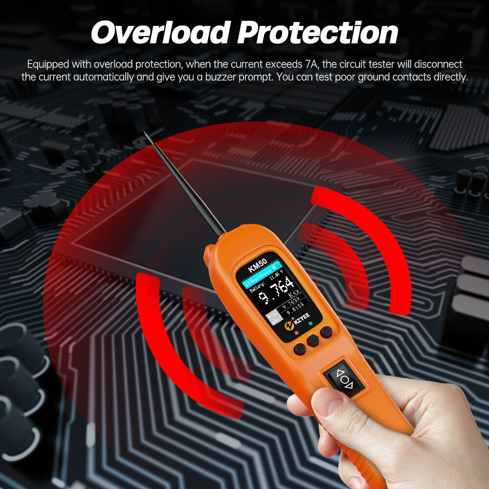 KM50 Electrical Circuit Tester Power Detection Auto 12V 24V Powerscan Voltmeter