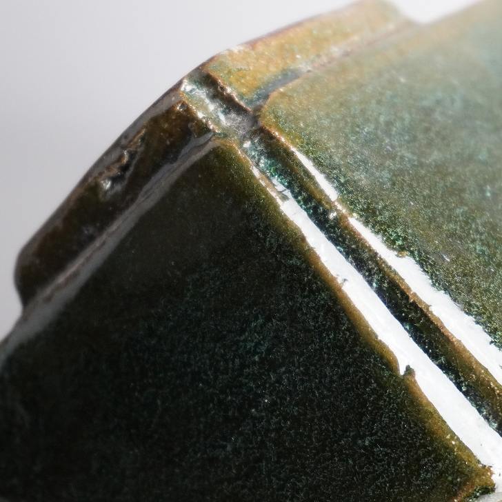 Used Tokoname Bonsai Pot - Shuho Maker - Medium Size Rectangular Pot - 34.5cm
