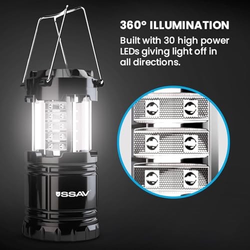 LED Camping Lantern, LED Lanterns, Suitable Survival Kits for Hurricane, 2 Pack
