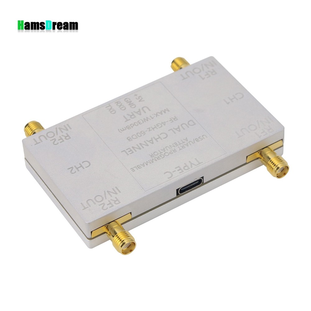 RF-4GHz-60DB Programmable Attenuator RF Attenuator (Main Unit + Cable) for PC