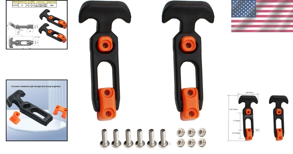 Flexible Multicolor Draw Latch for Automotive & Tool Box - Easy Install, 2 PCS