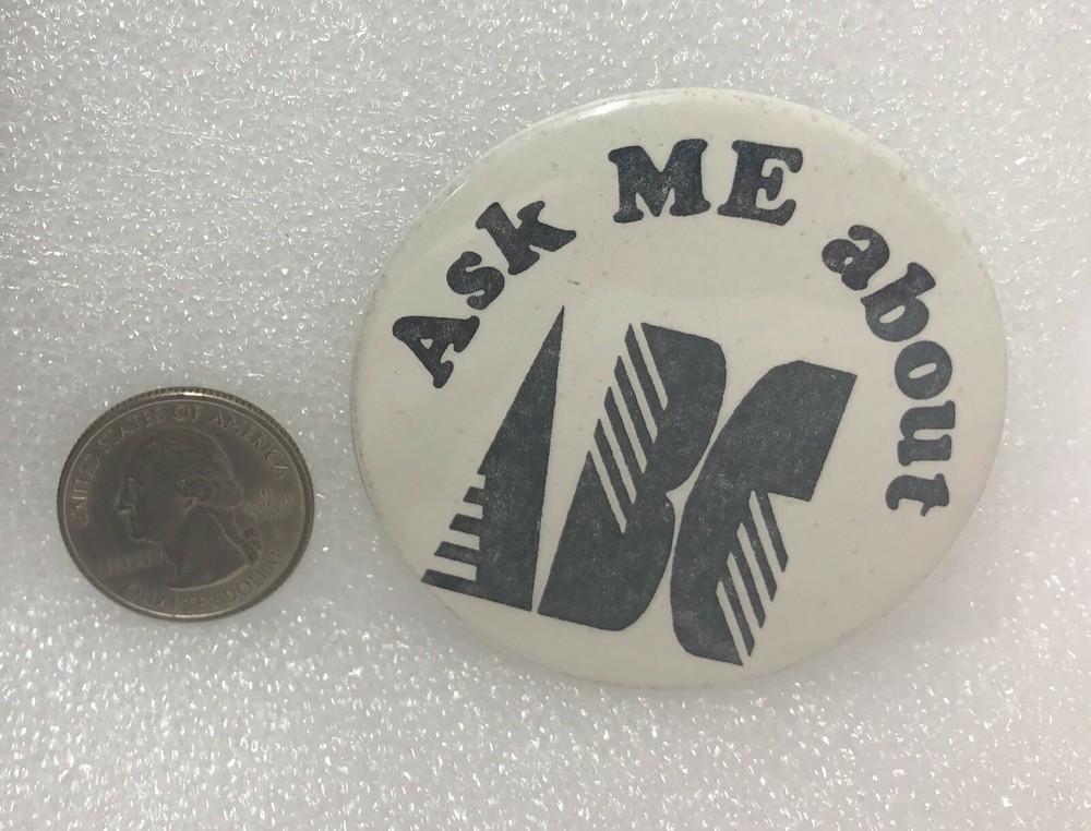 Ask Me About ABC Button Pin