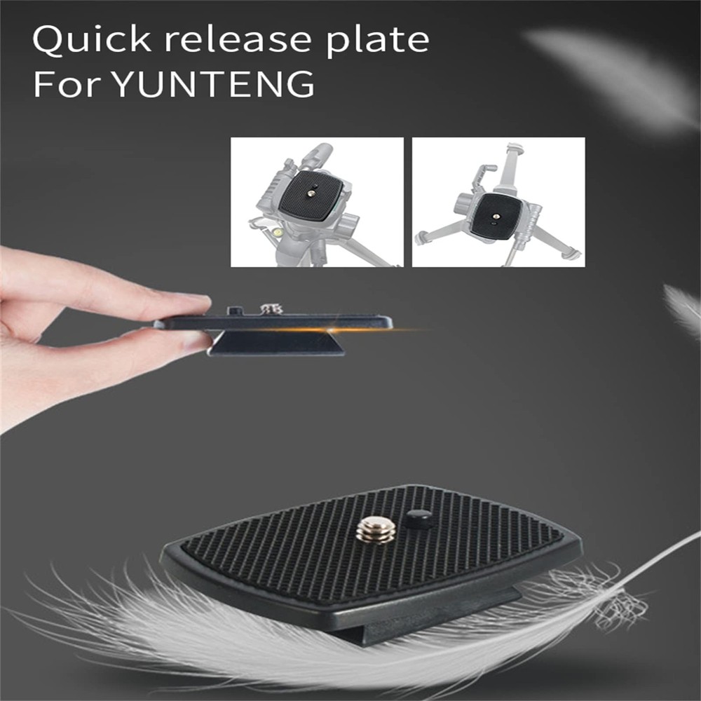 BGNing 2 Pack Quick Release Plate QR Compatible with Tripod Black