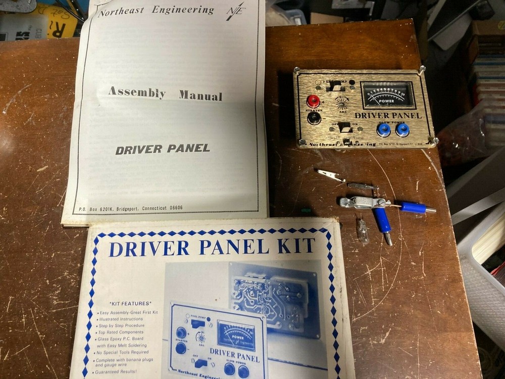 Northeast Engineering Model Engine Glow Plug Driver Panel RC Bridgeport CT 1983
