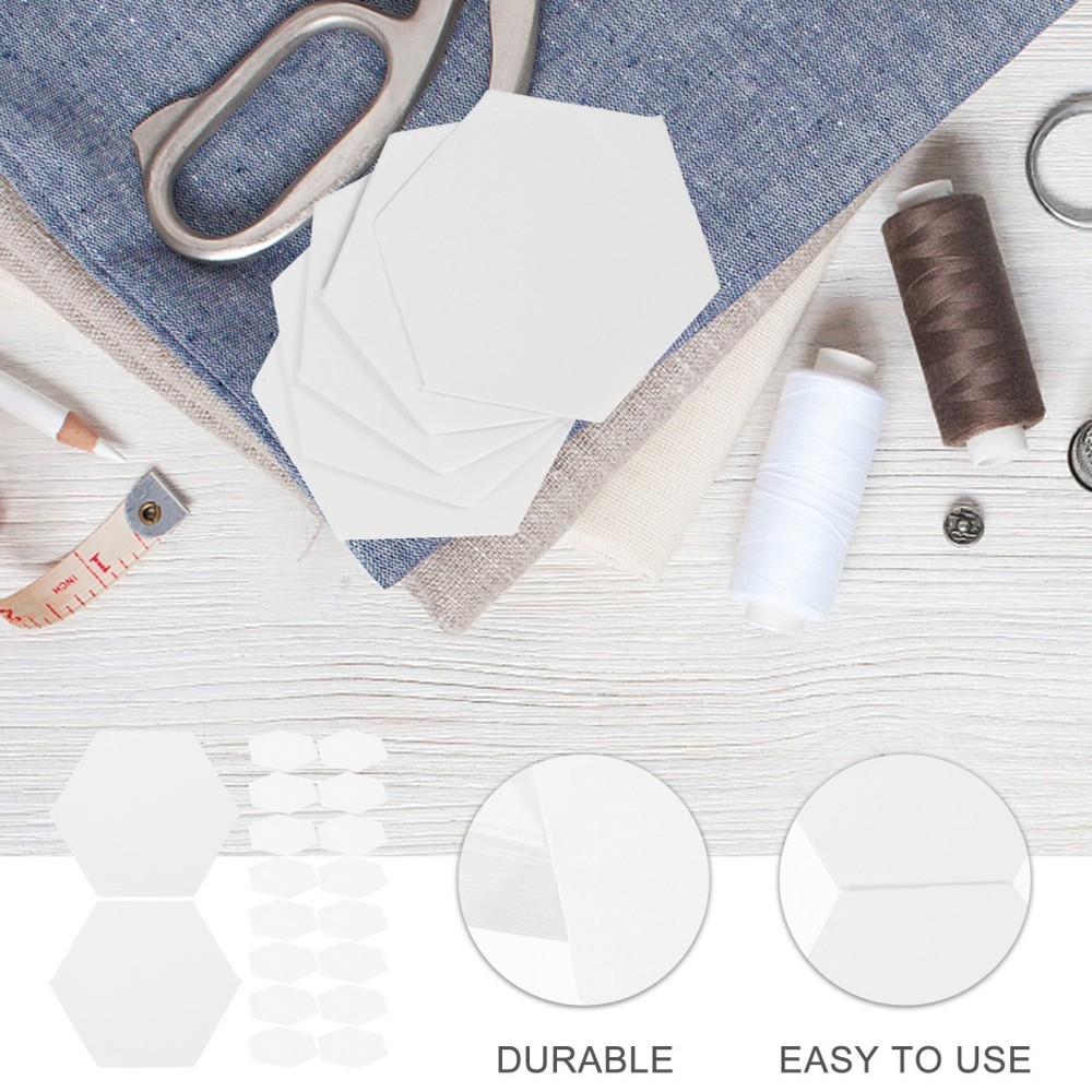300 Pcs Hexagon Papers Decorative Patchwork Tool Hexagonal for Reusable