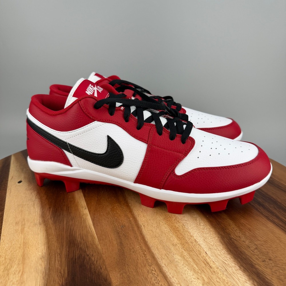 Nike Air Jordan 1 Retro MCS Low Chicago Baseball Cleats CJ8524-611 Men's Size 14