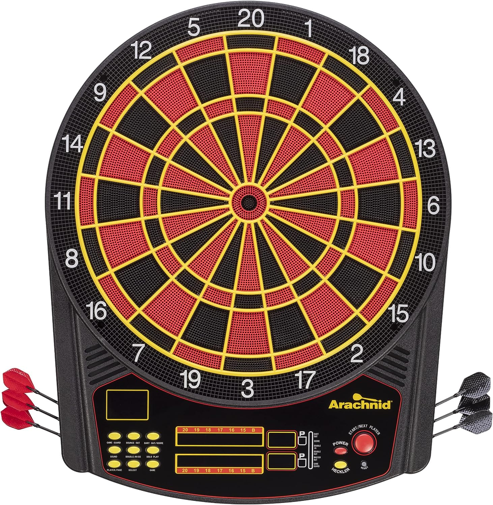 Cricket Pro 450 Electronic Dartboard Features 31 Games Black/Red