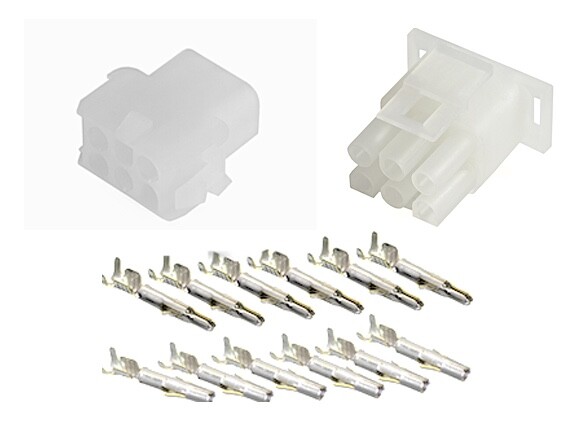 Molex MLX Connector - Complete Molex 6 Wire Connector Set with Pins  2 SETS